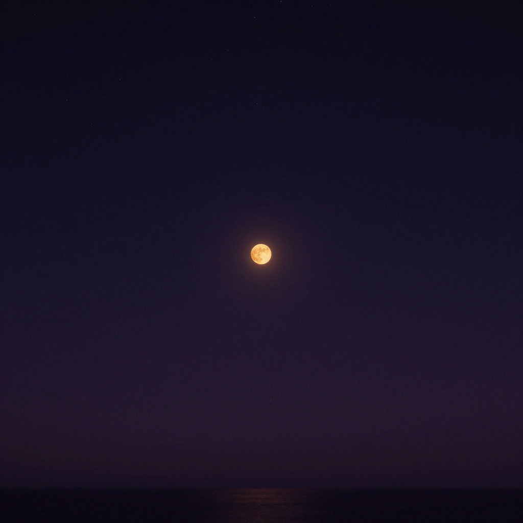 中立观照：一片无边无际的纯净天空充满整个画面，没有任何云朵或飞鸟，只保留天空本身的纯粹质感，下方极远处的地平线若有似无