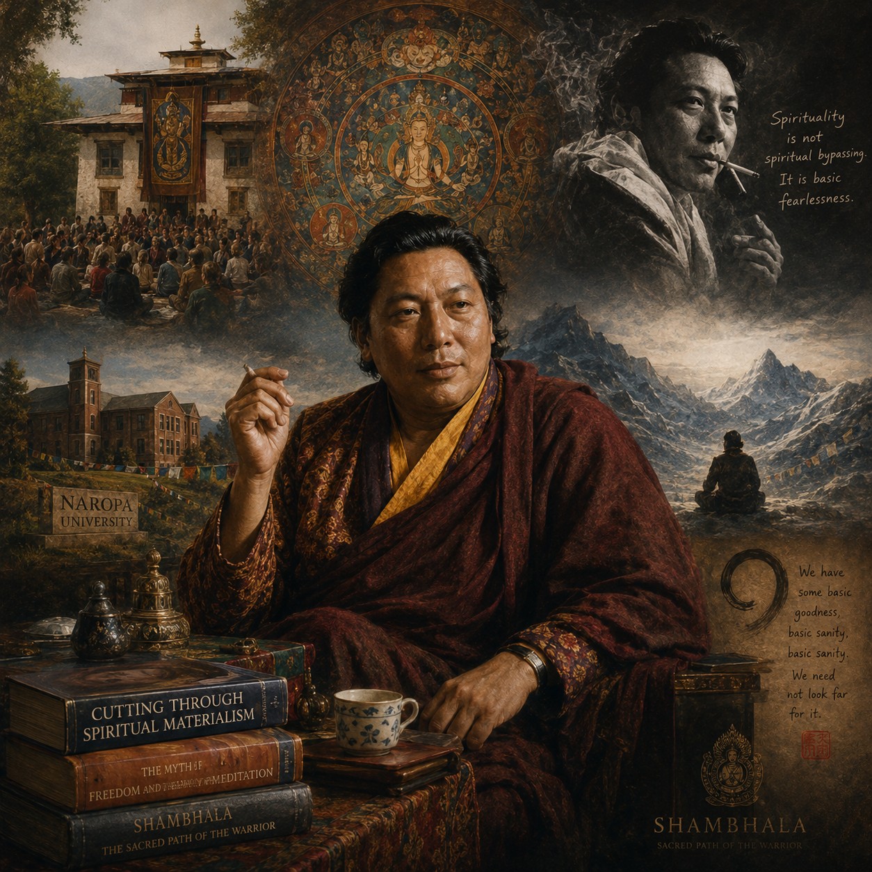 邱阳·创巴：一根羽毛从高处缓缓飘落，姿态轻盈自然，背景大片空旷，羽毛尖端透出一丝微光