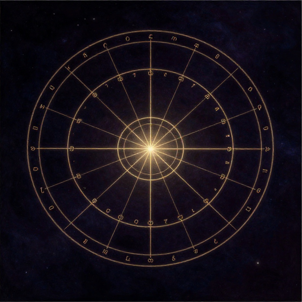 占星学：cohesive house style, one single refined hand across the enc
